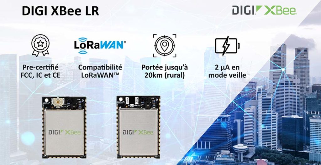 Le nouveau module XBee LR de Digi offre à présent la technologie LoRaWAN®