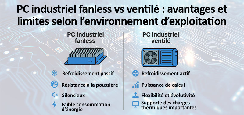 PC industriel fanless vs ventilé : avantages et limites selon l’environnement d’exploitation