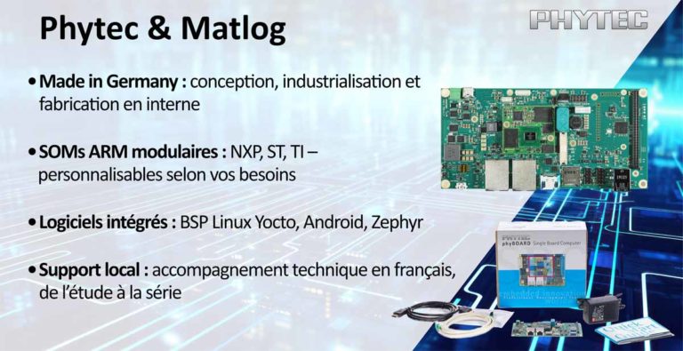 Matlog, nouveau représentant du fabricant PHYTEC en France